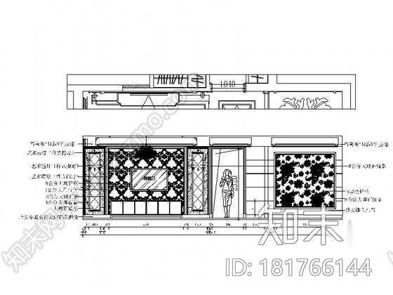 [温州]精品楼盘新古典风格四居室装修施工图（含效果图）cad施工图下载【ID:181766144】