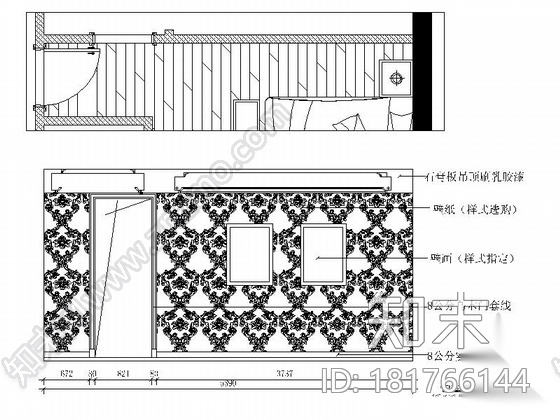 [温州]精品楼盘新古典风格四居室装修施工图（含效果图）cad施工图下载【ID:181766144】