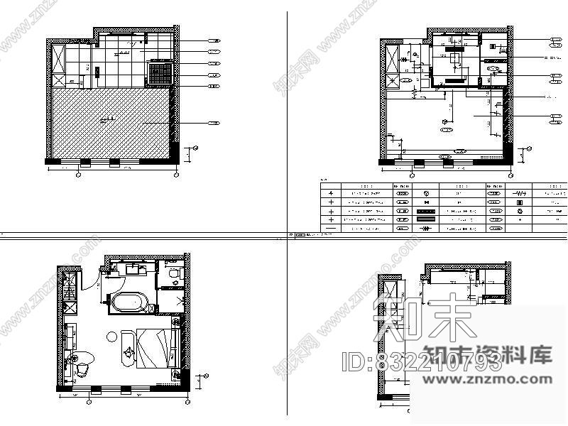 图块/节点某酒店K-6型双人房详图cad施工图下载【ID:832210793】