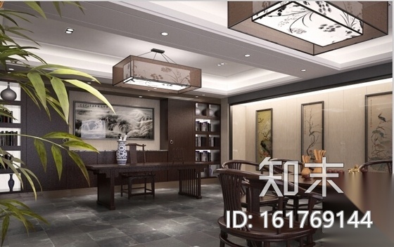 [邯郸]历史名城典雅高档新中式风格茶楼装修施工图cad施工图下载【ID:161769144】