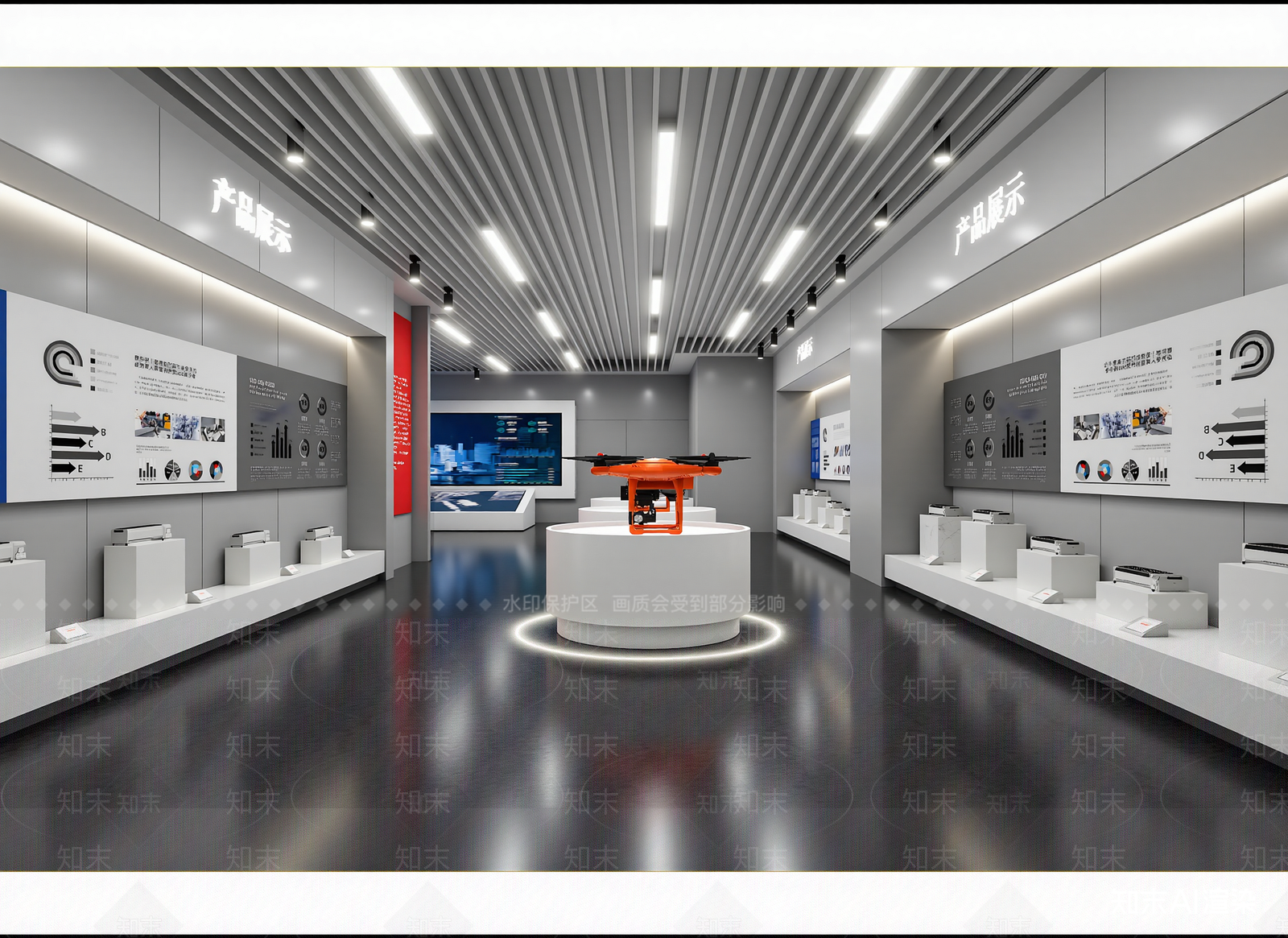 现代科技展厅3D模型下载【ID:1214776901】