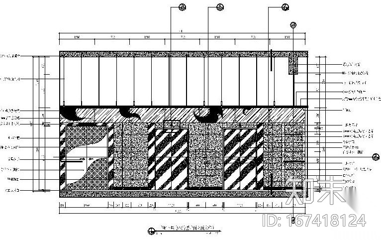 电梯灯箱造型墙详图cad施工图下载【ID:167418124】