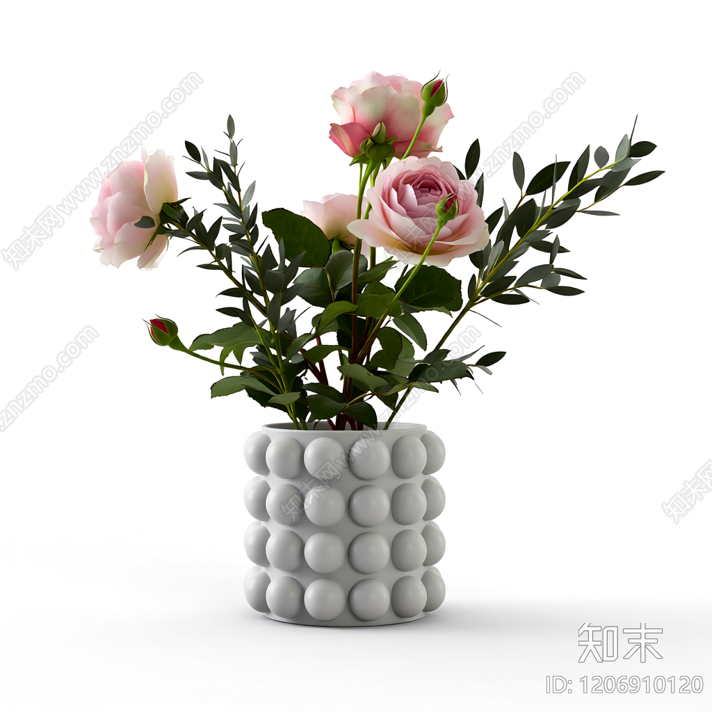 球形花瓶插花装饰3D模型下载【ID:1206910120】