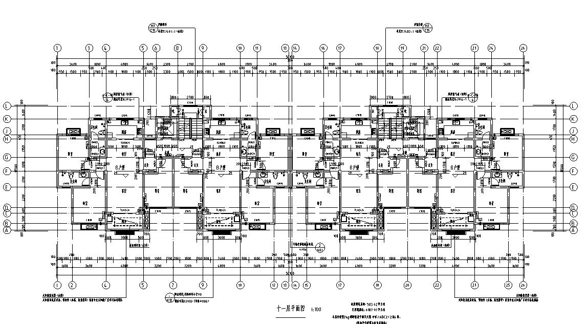 现代风安置房住宅建筑施工图（8-10栋）cad施工图下载【ID:165393118】