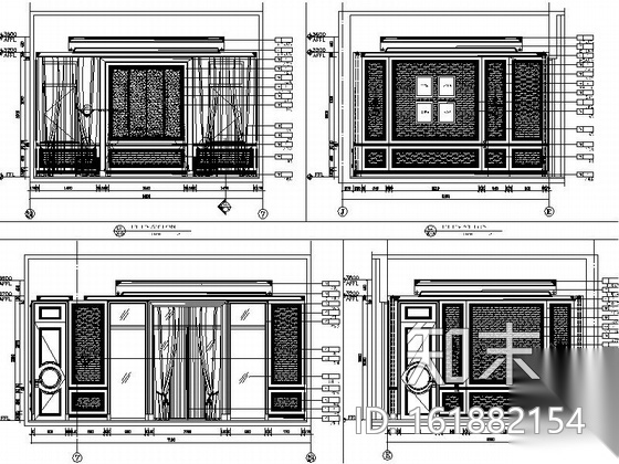 [南通]度假区奢华法式三层别墅样板间装修图（含效果）cad施工图下载【ID:161882154】