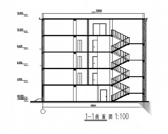 某四层宾馆建筑方案图cad施工图下载【ID:151536141】