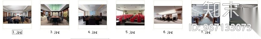 某中学会议室装修图（含效果）cad施工图下载【ID:967133073】