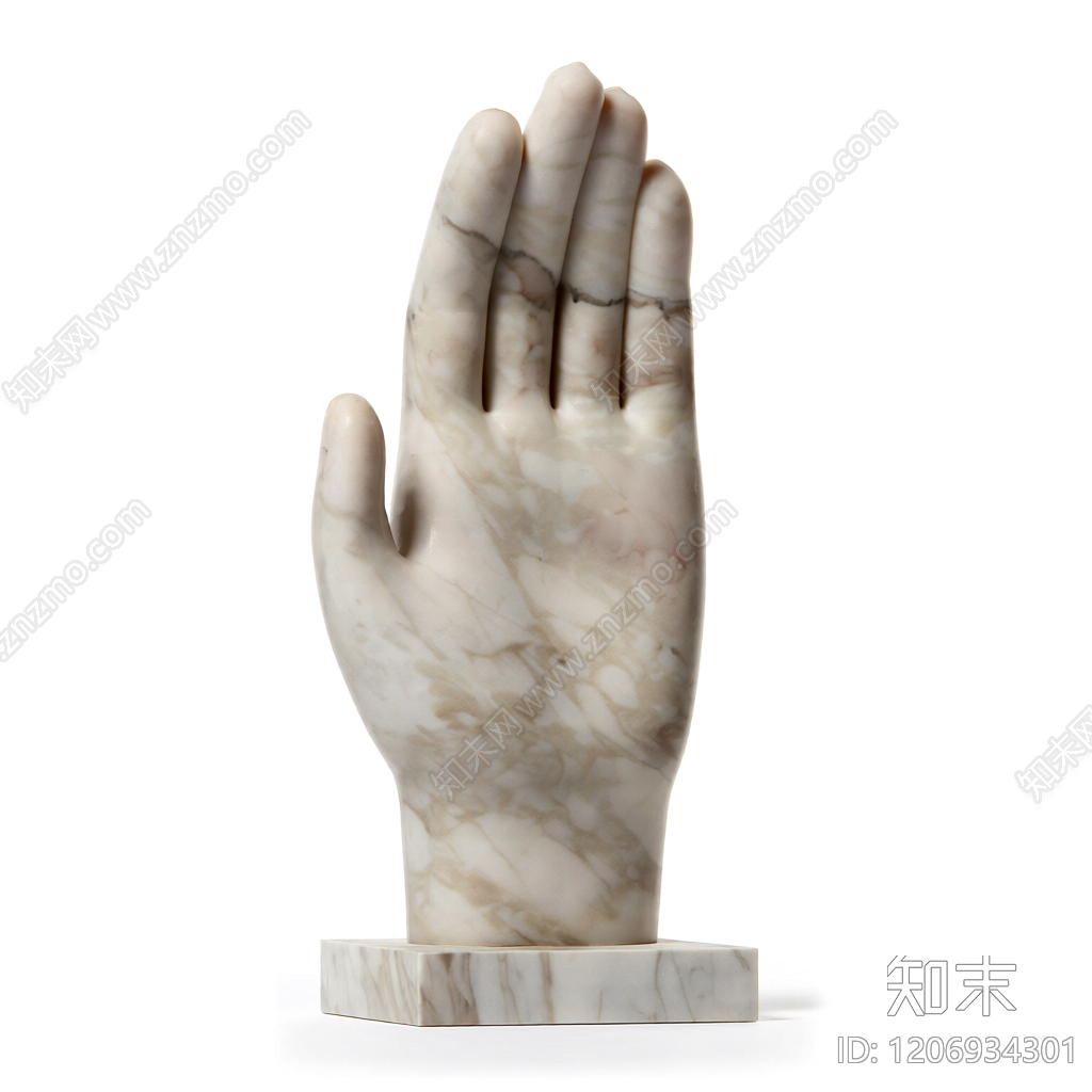 大理石手部雕塑3D模型下载【ID:1206934301】