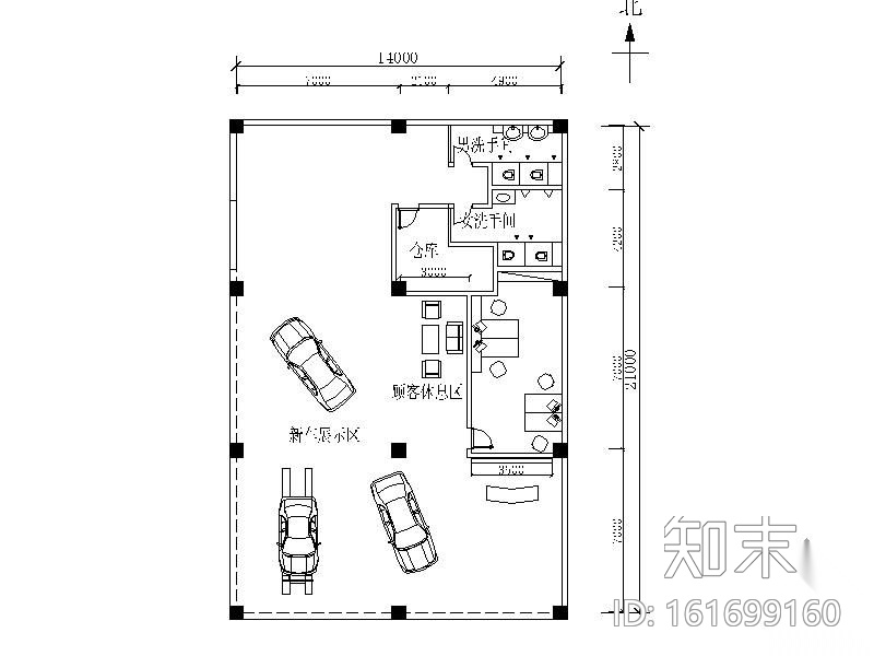 某车展示装修图(含效果)施工图下载【ID:161699160】