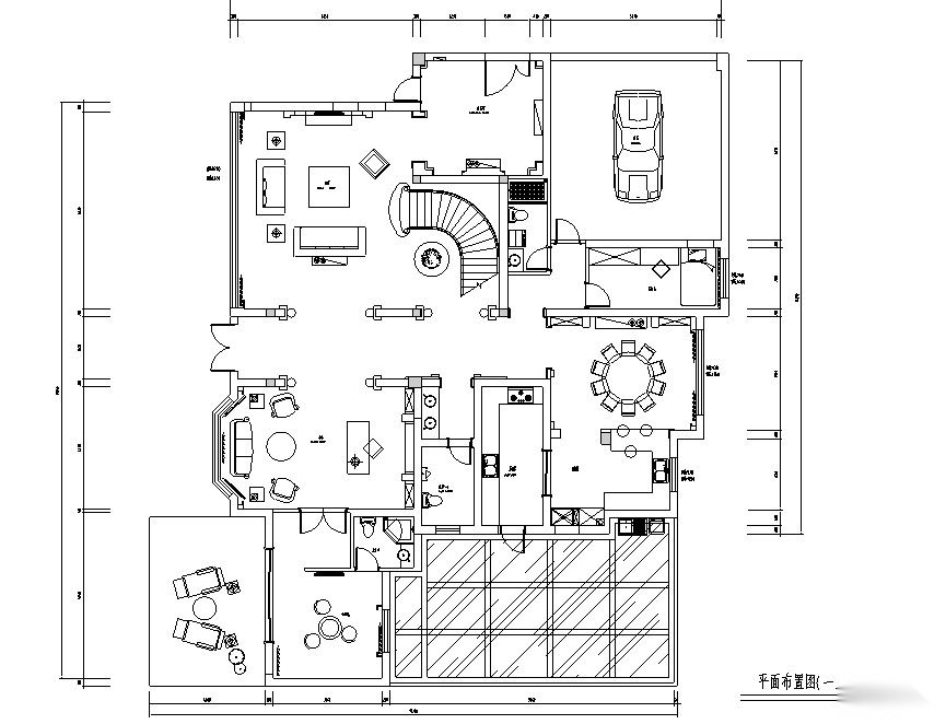 [江苏]浪漫法式风450平米独栋别墅设计施工图cad施工图下载【ID:160475139】