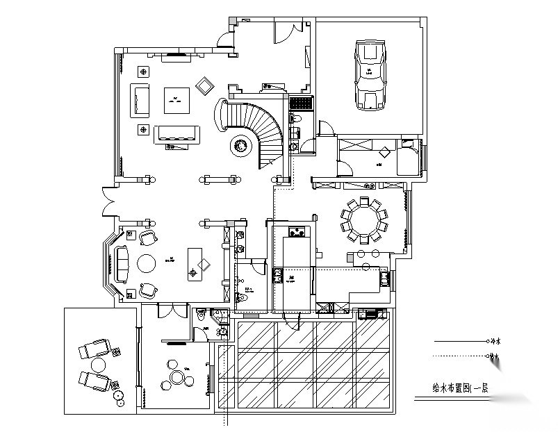 [江苏]浪漫法式风450平米独栋别墅设计施工图cad施工图下载【ID:160475139】