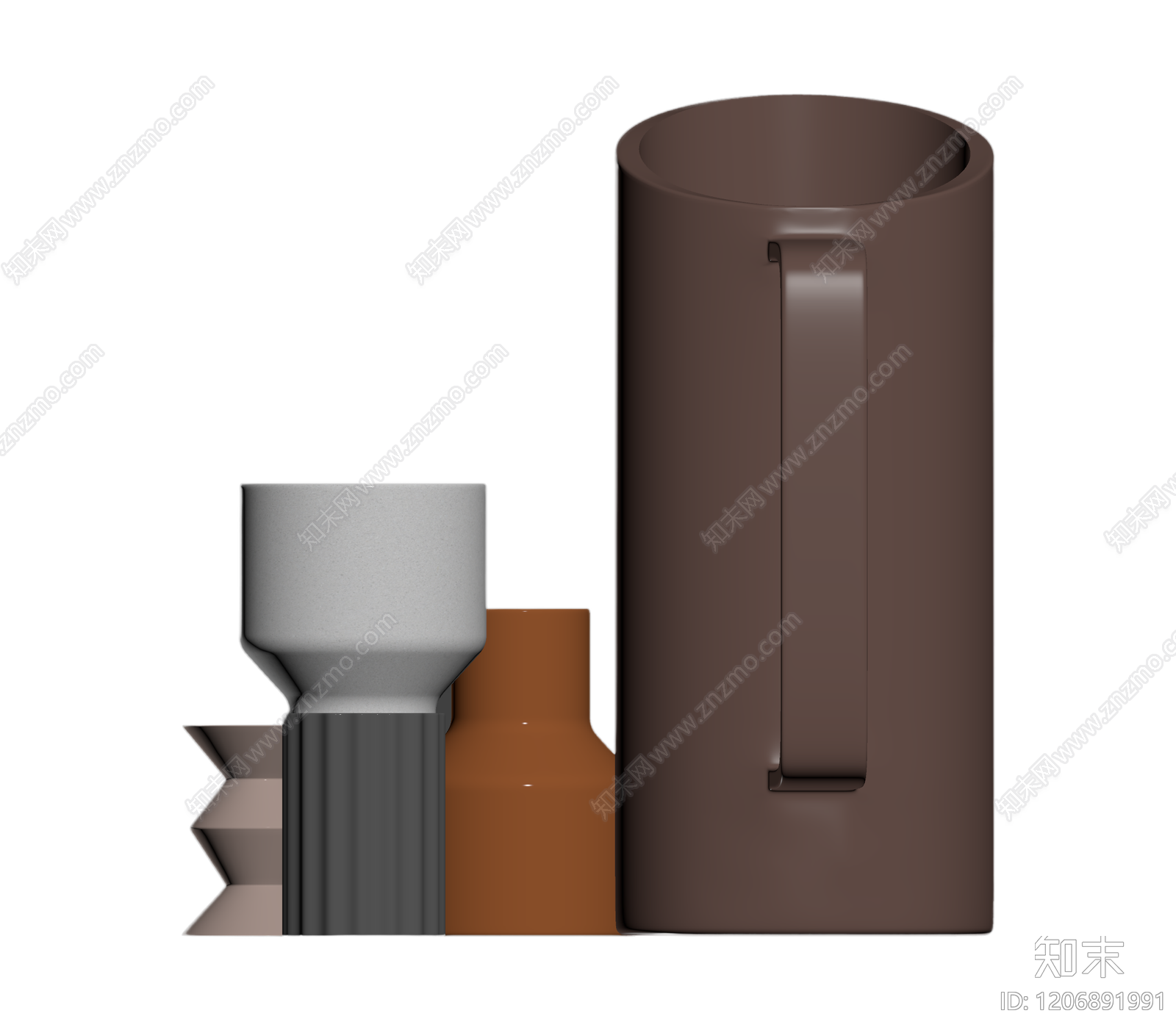 组合陶瓷器皿3D模型下载【ID:1206891991】