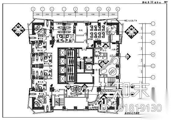 桑拿装修图cad施工图下载【ID:161819130】