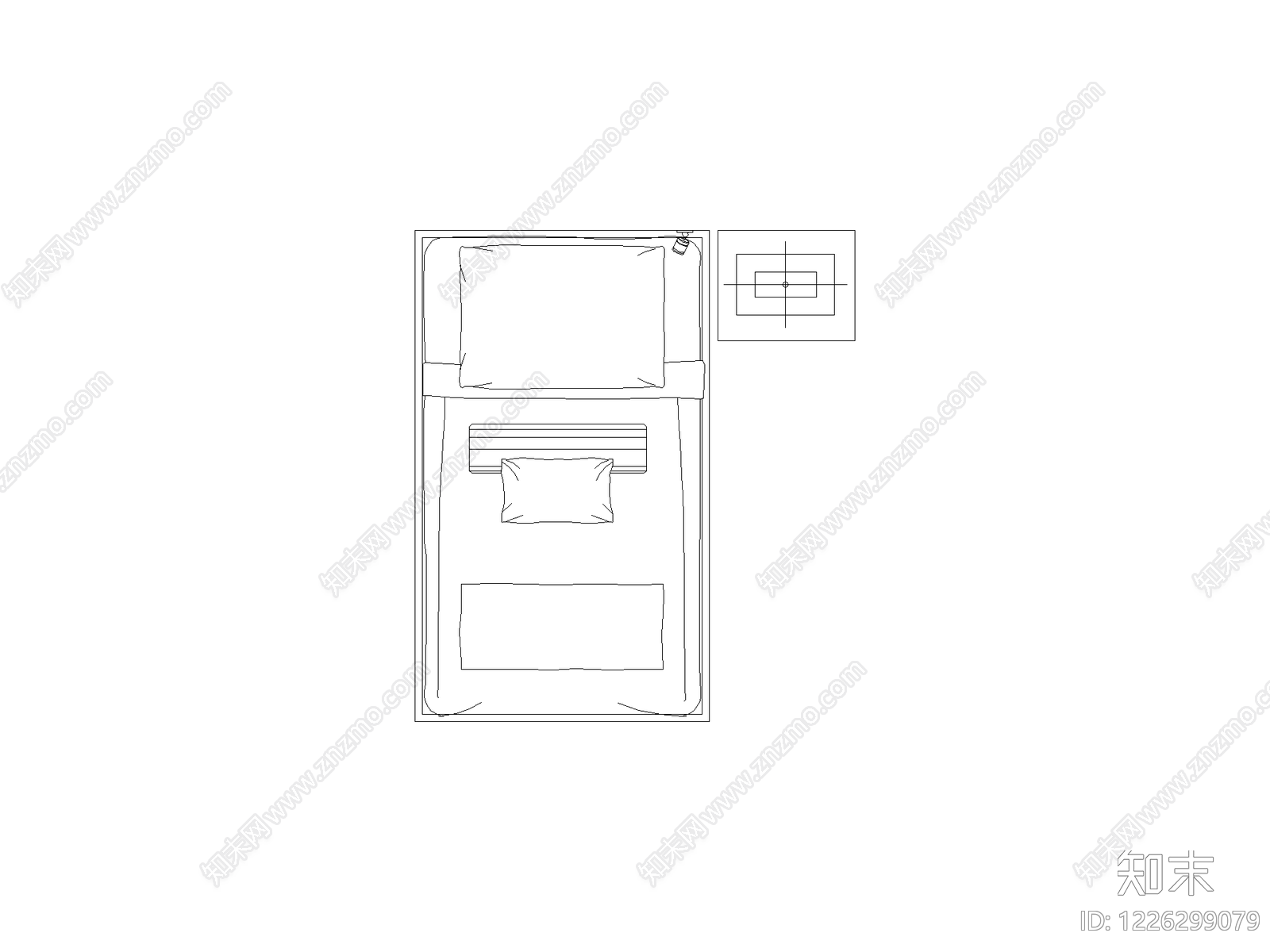 现代床CAD图纸