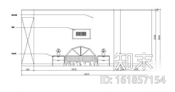 床头墙面立面图块cad施工图下载【ID:161857154】