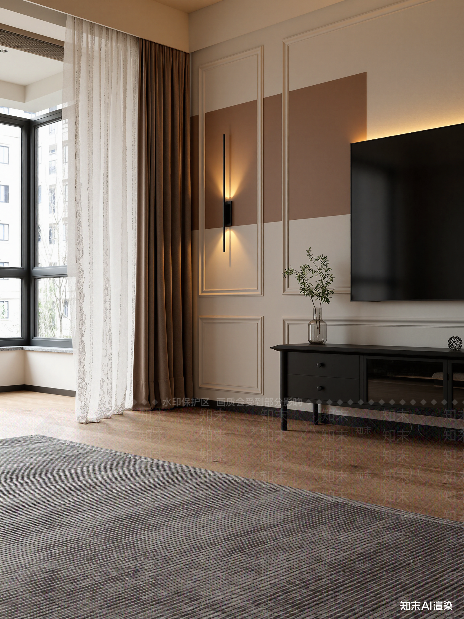 美式家居客厅3D模型下载【ID:1221928266】