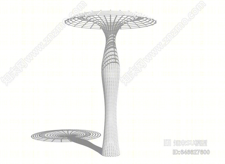 蘑菇构筑物SU模型下载【ID:646627600】