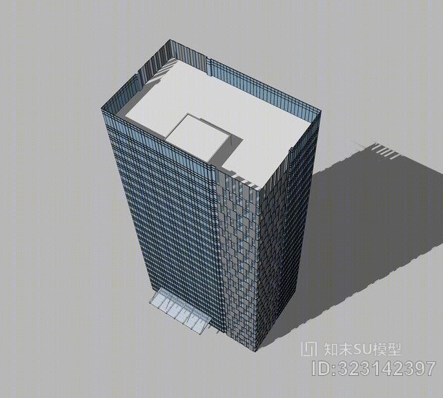 现代办公建筑SU模型下载【ID:323142397】