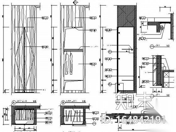 五星酒店会议室施工图cad施工图下载【ID:164842191】