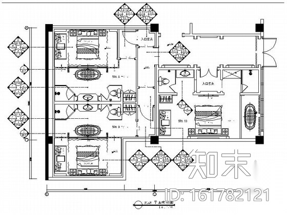 高级舒适现代风格SPA馆室内改建装饰设计施工图cad施工图下载【ID:161782121】