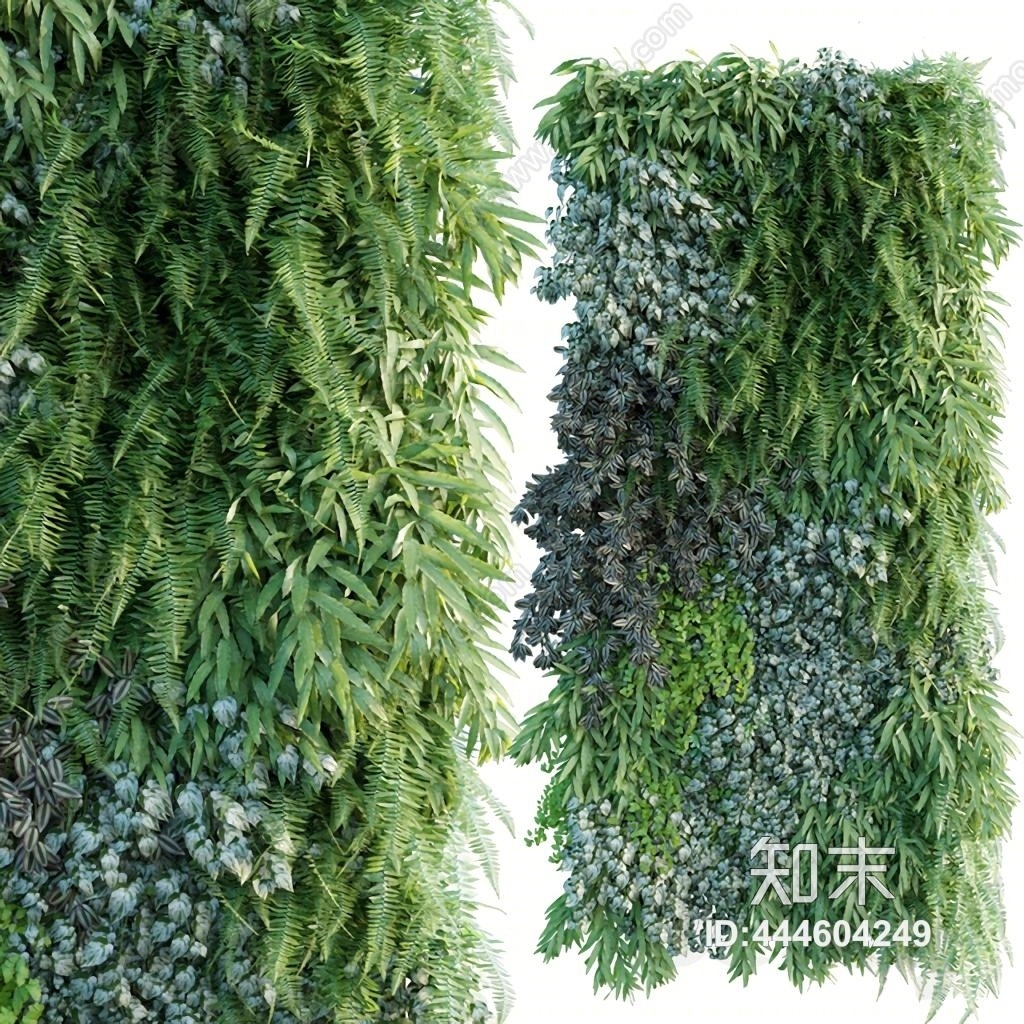 现代植物墙3D模型下载【ID:444604249】