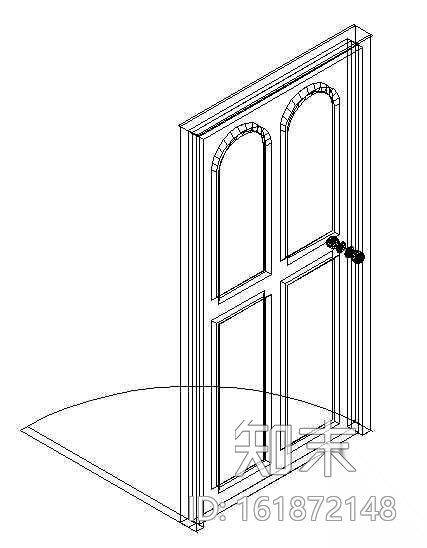 门CAD模型图块6cad施工图下载【ID:161872148】