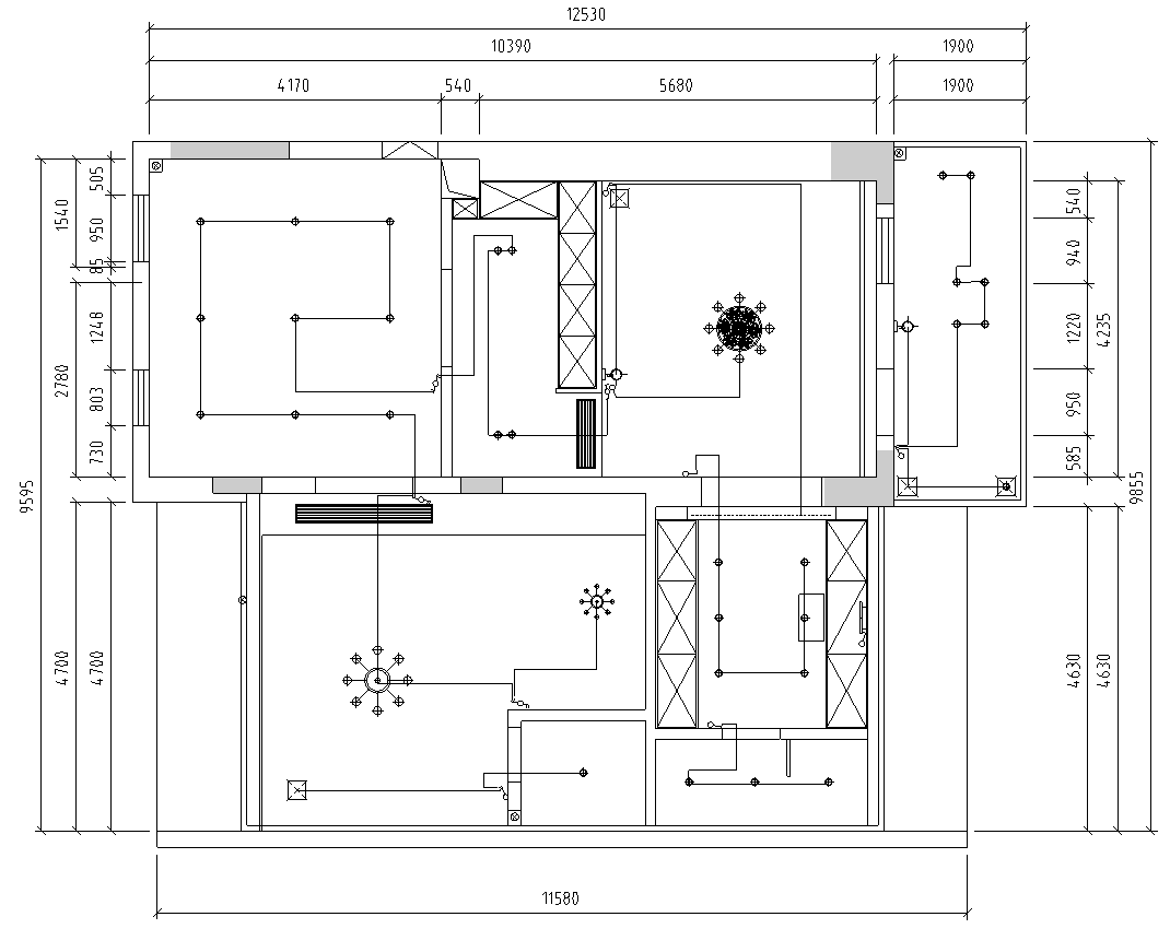 [湖南]长沙310 ㎡顶层洋房住宅设计施工图cad施工图下载【ID:168260145】