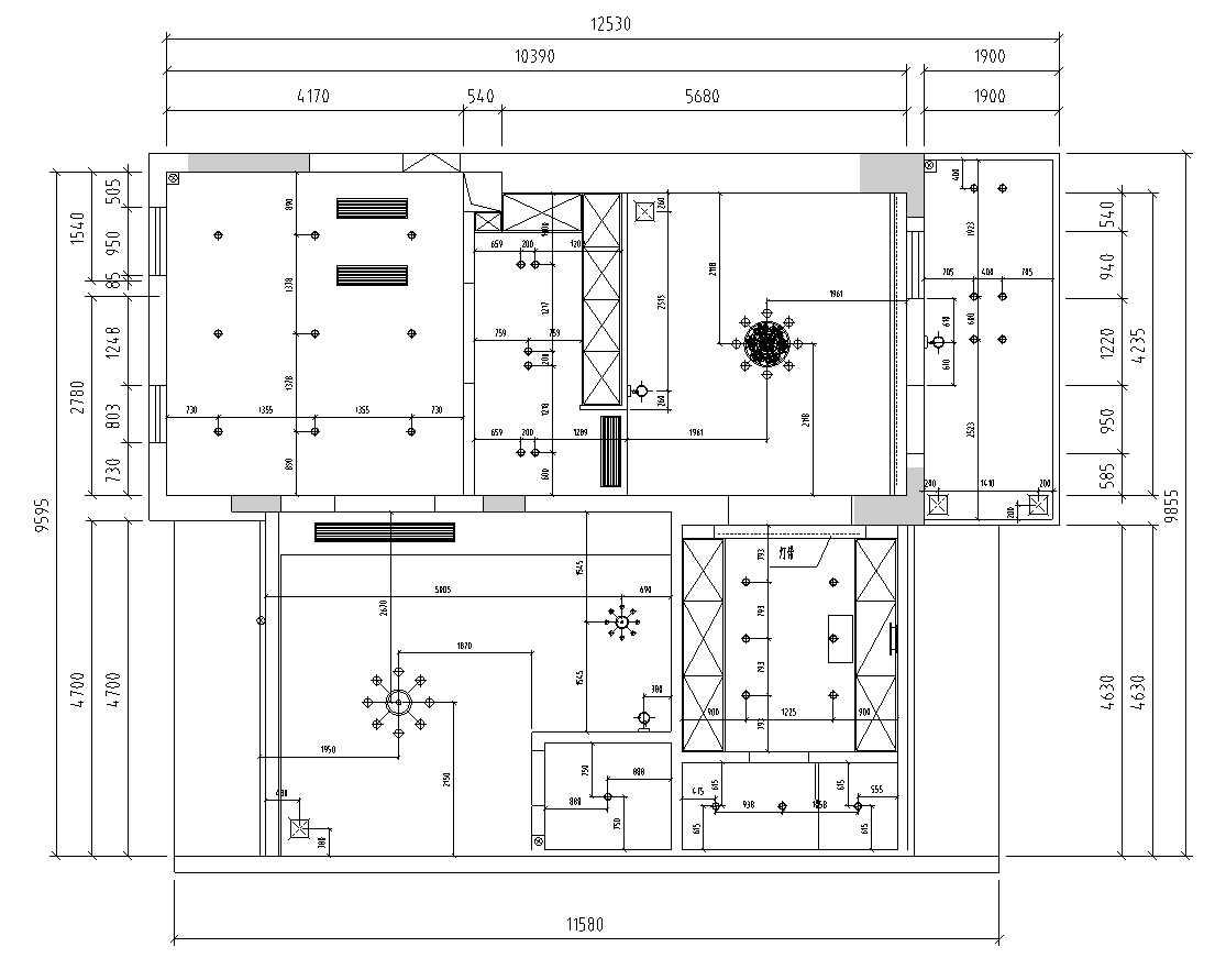 [湖南]长沙310 ㎡顶层洋房住宅设计施工图cad施工图下载【ID:168260145】