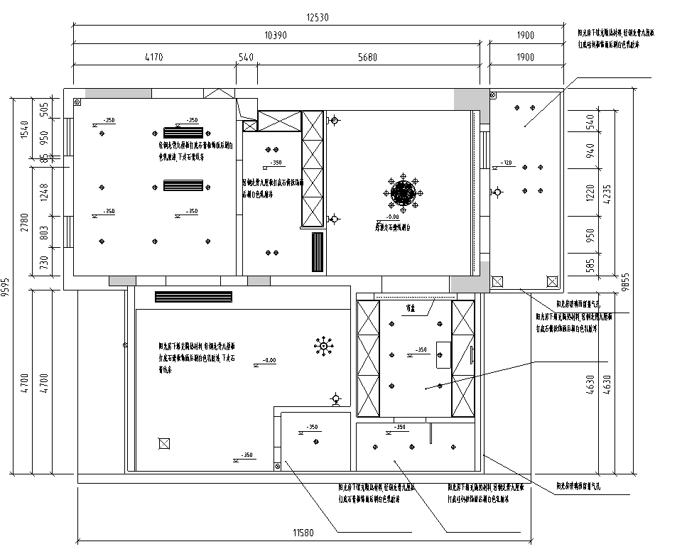 [湖南]长沙310 ㎡顶层洋房住宅设计施工图cad施工图下载【ID:168260145】