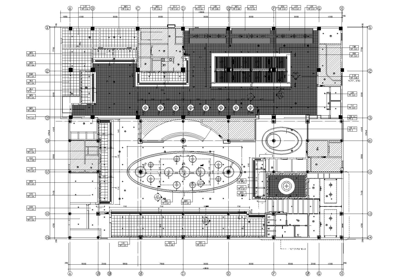 ​[北京]净雅大酒店餐厅层室内设计施工图施工图下载【ID:160423165】