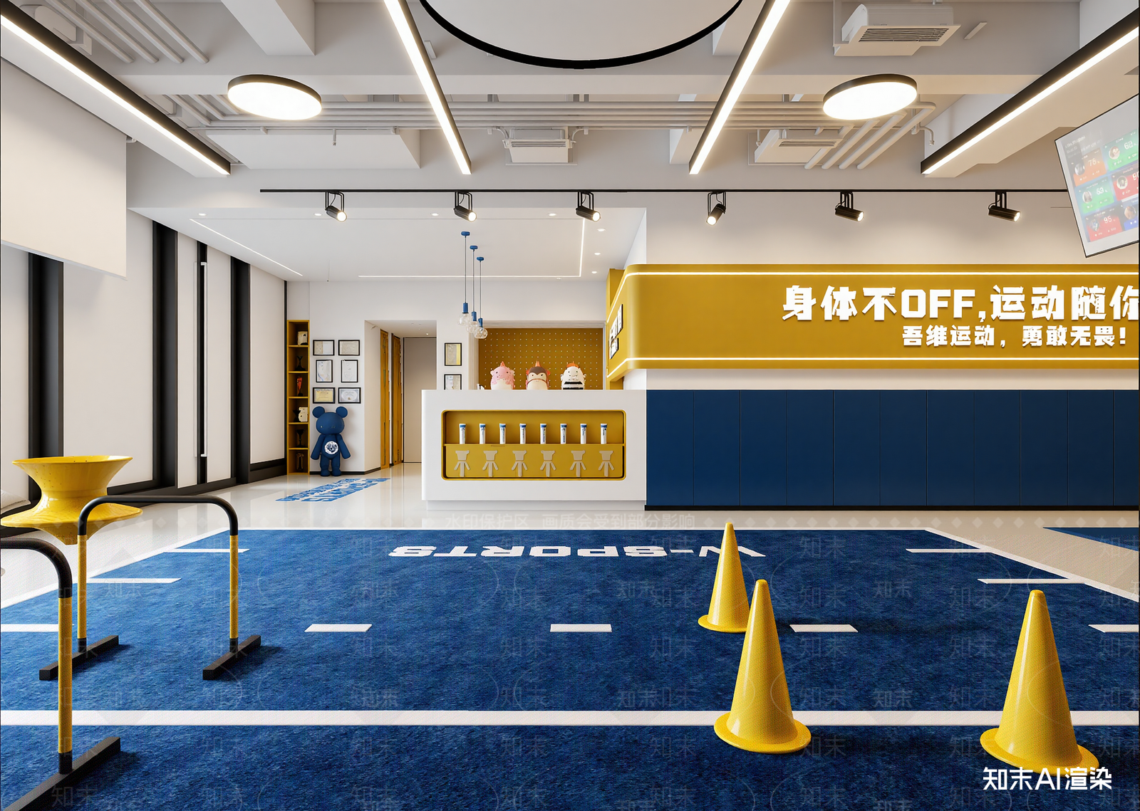 现代健身房3D模型下载【ID:1214059718】
