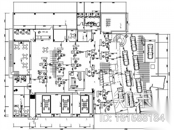 中润发汽车展厅装修图cad施工图下载【ID:161688184】
