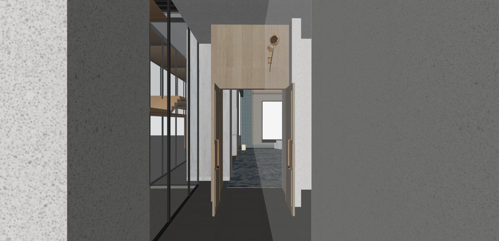 极简酒店大堂SU模型下载【ID:1215959939】