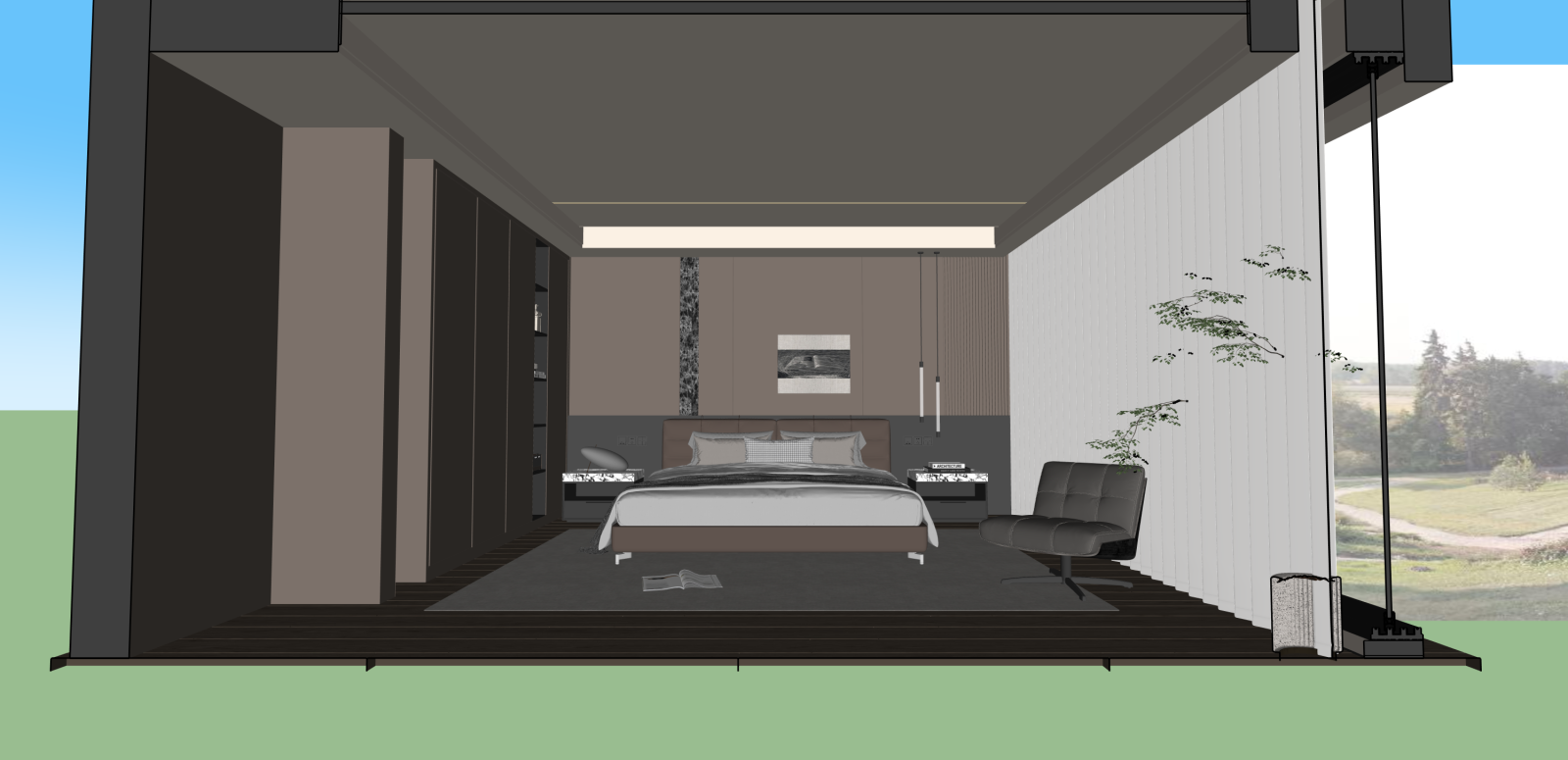 现代家居卧室SU模型下载【ID:1215999901】