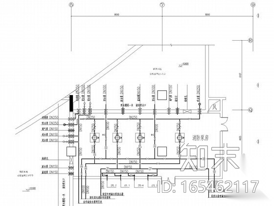 [河南]商业广场商住楼给排水消防施工图（附计算书）cad施工图下载【ID:165462117】