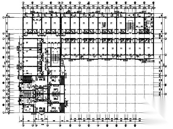 某六层宿舍楼建筑方案图cad施工图下载【ID:149850164】