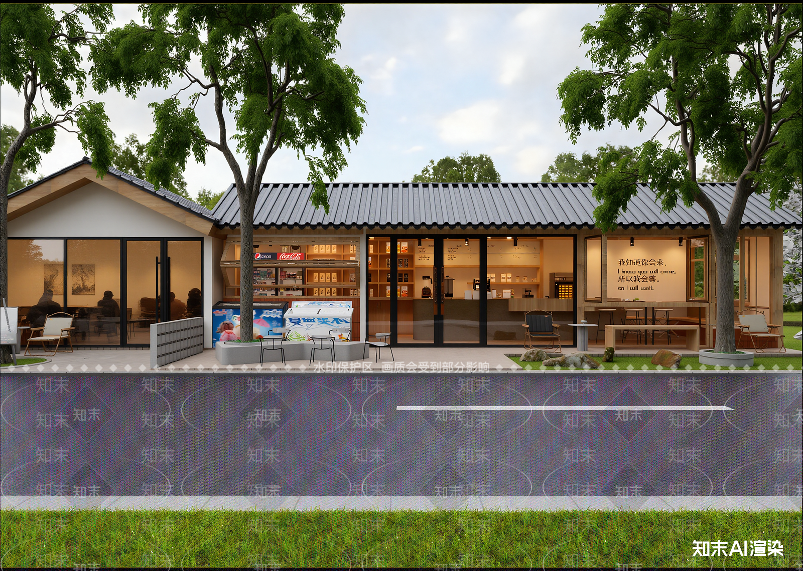 现代咖啡厅3D模型下载【ID:1214675736】