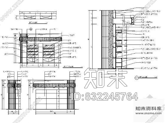 图块/节点装饰酒柜详图施工图下载【ID:832245764】