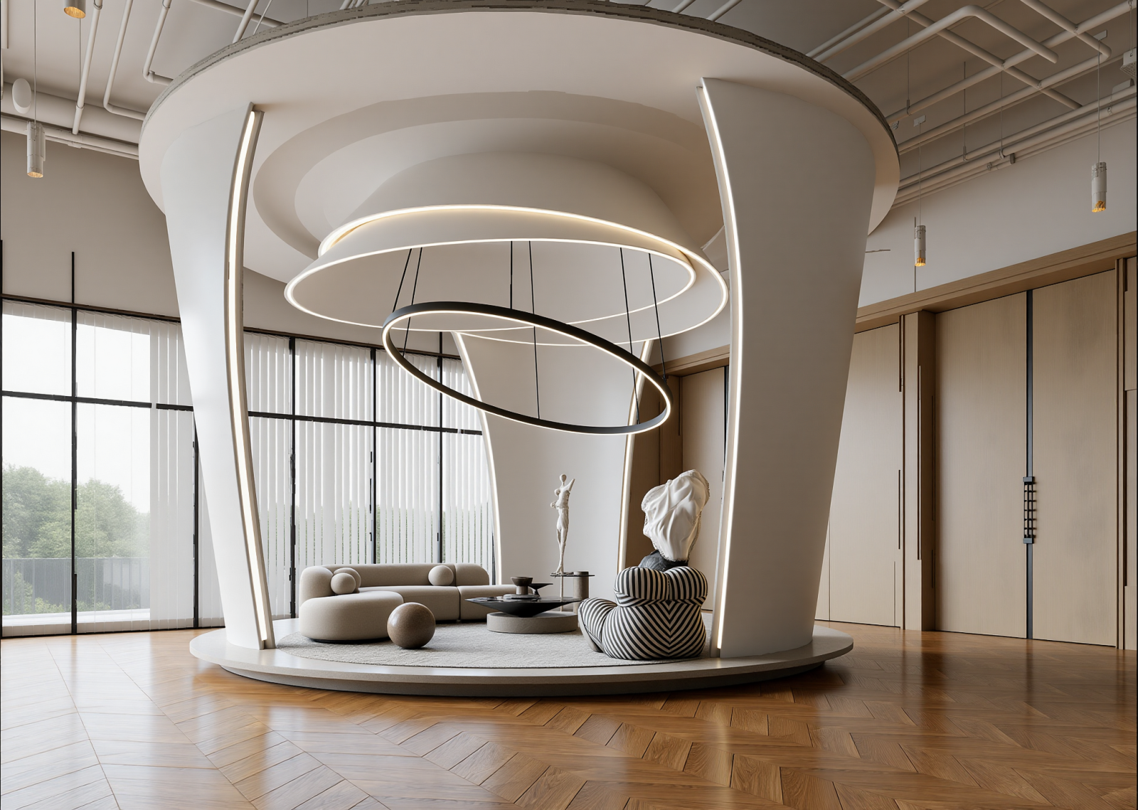 现代艺术展厅3D模型下载【ID:1214855157】