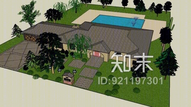 豪华住宅SU模型下载【ID:921197301】