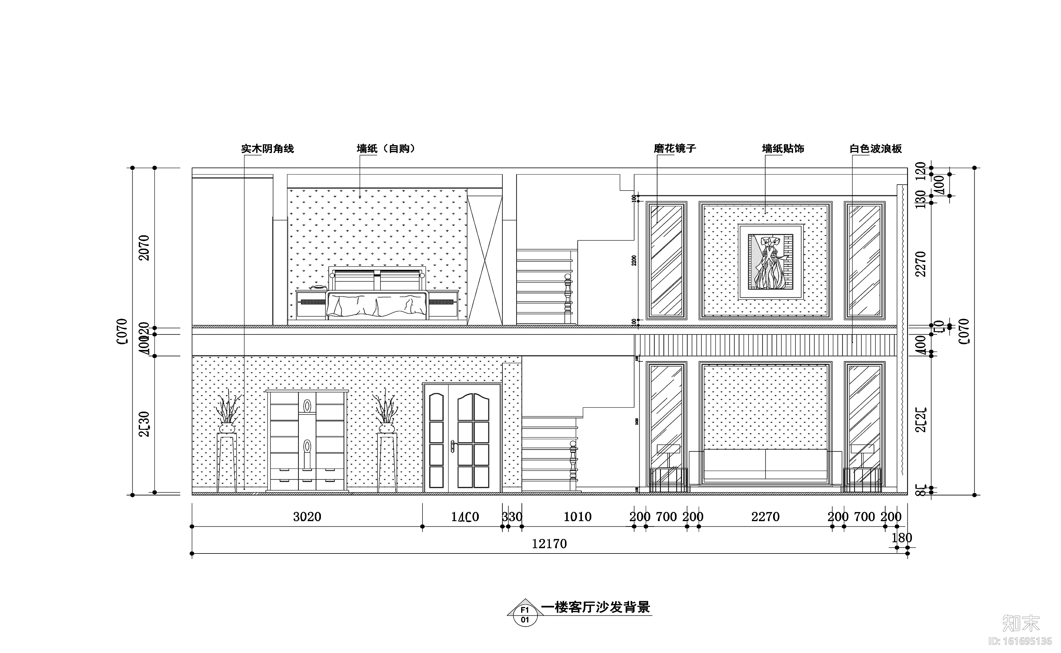 200㎡Art Deco风格联体别墅装修施工图cad施工图下载【ID:161695136】