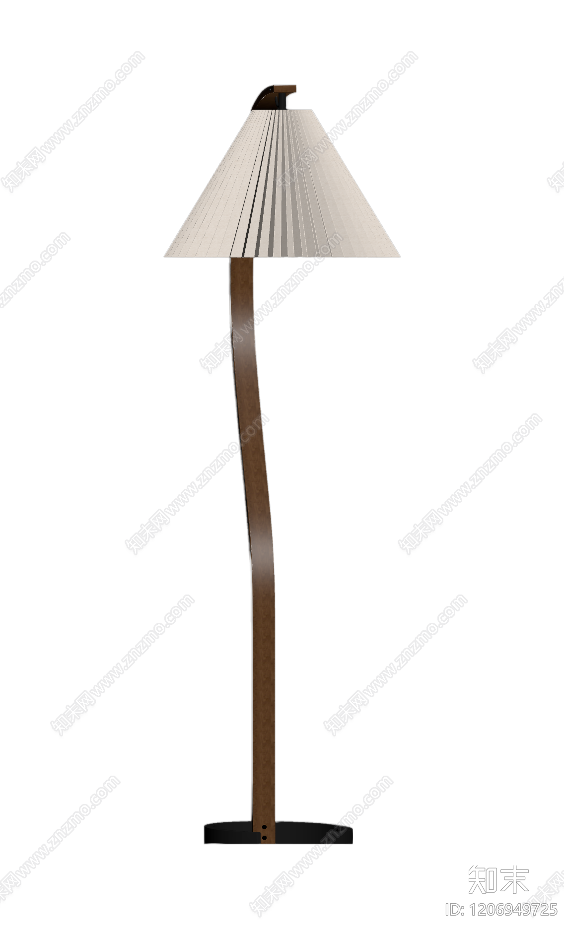 弧形落地灯3D模型下载【ID:1206949725】