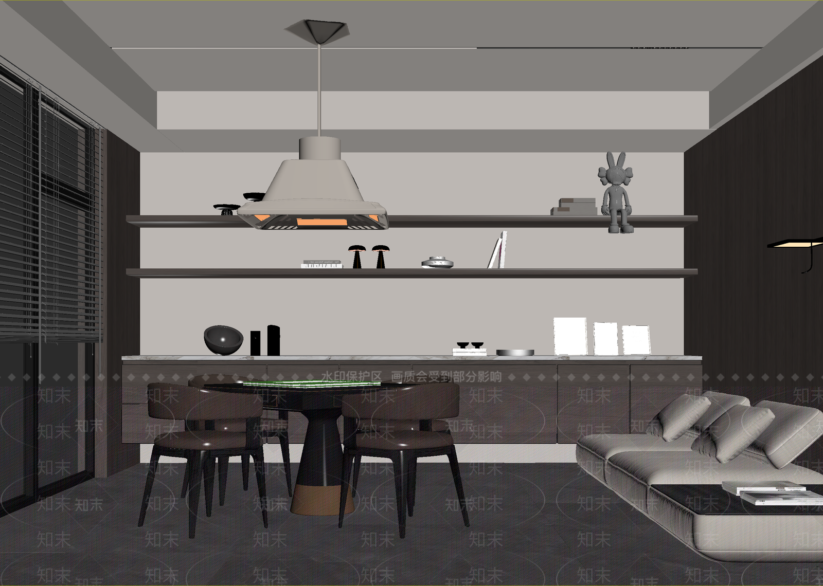 现代客餐厅3D模型下载【ID:1215081186】