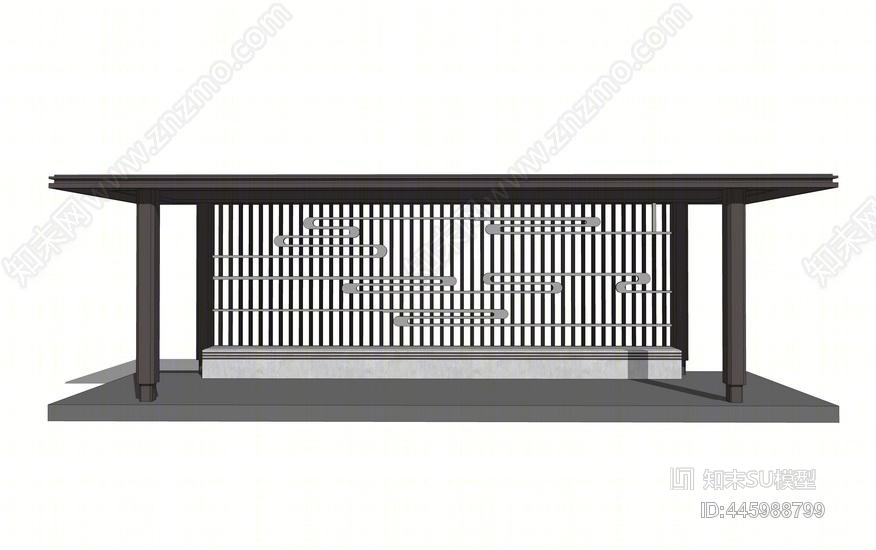 云主题廊架SU模型下载【ID:445988799】