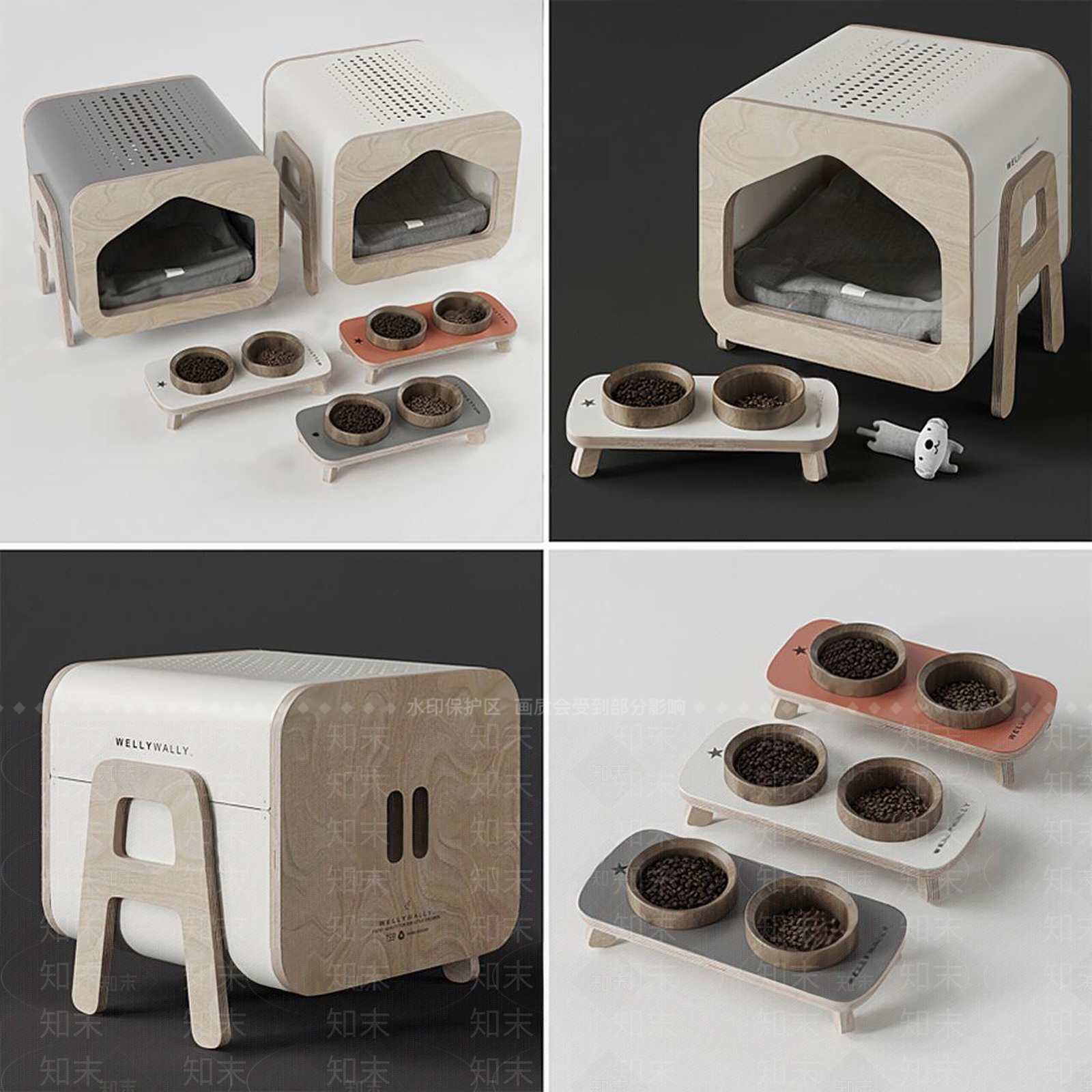 现代猫舍猫粮3D模型下载【ID:1100774881】