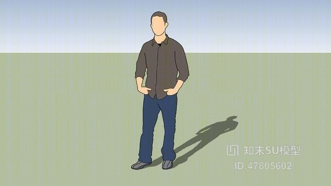 现代男人SU模型草图