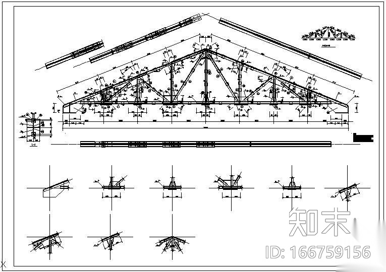 某彩钢屋面节点构造详图施工图下载【ID:166759156】