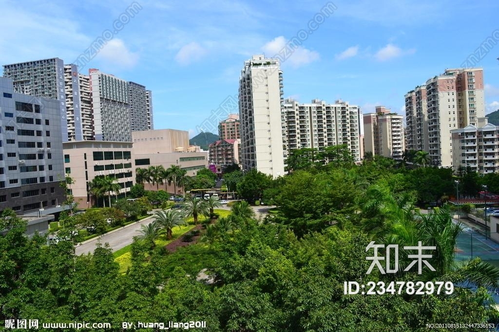 小区窗外风景图贴图下载
