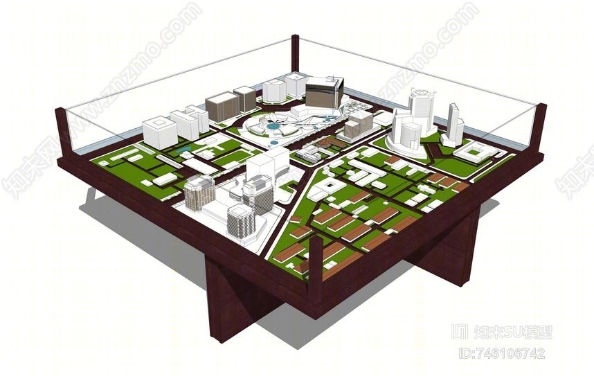 现代地产楼盘模型SU模型下载【ID:746106742】