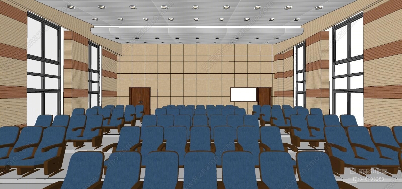 现代报告厅SU模型下载【ID:846193258】
